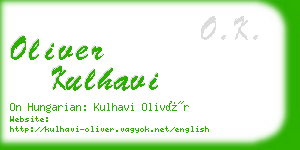 oliver kulhavi business card